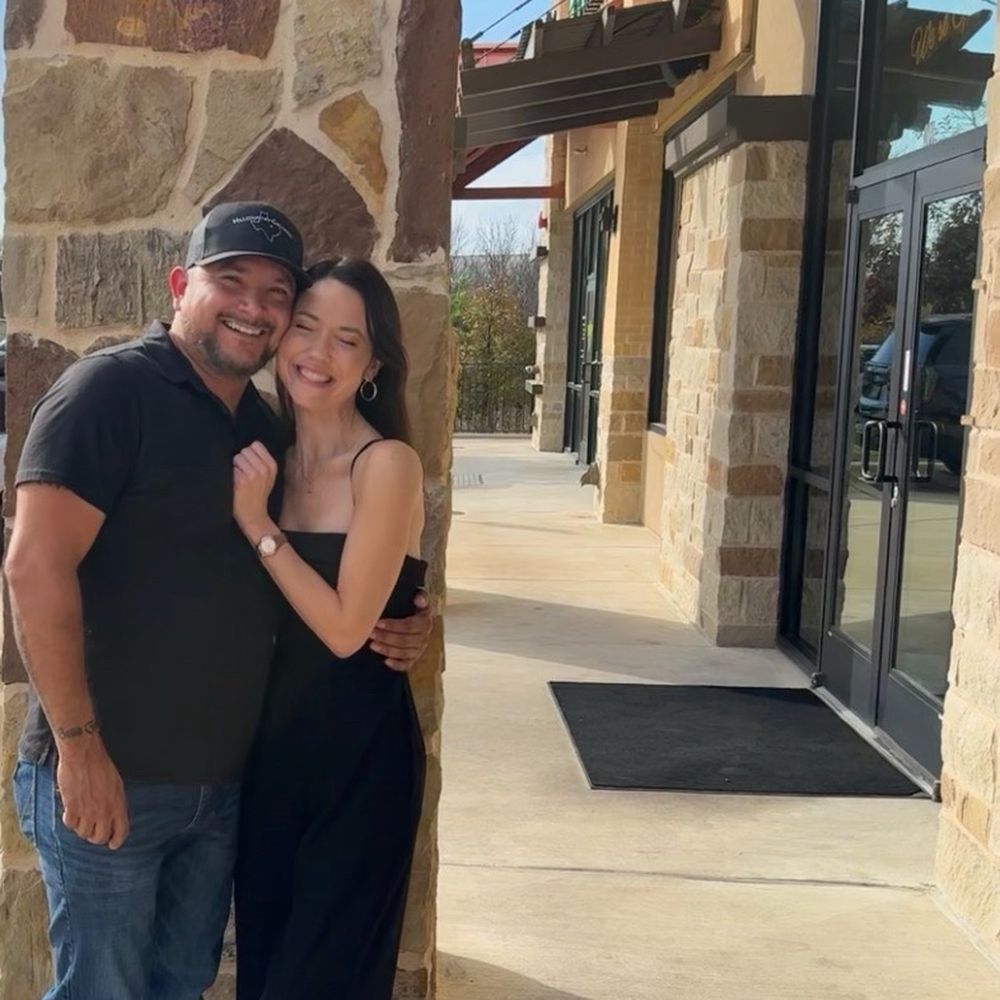 Two incredibly happy and full individuals!
