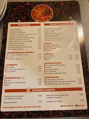 Menu photo 1 Bar España Palma, PM