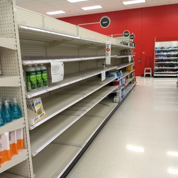 Target - shelves emptied of hand sanitizers by hoarders during the covid-19 pandemic - Department Stores Near Me - Sunnyvale, California Target - shelves emptied of hand sanitizers by hoarders during the covid-19 pandemic - Department Stores Near Me - Sunnyvale, California