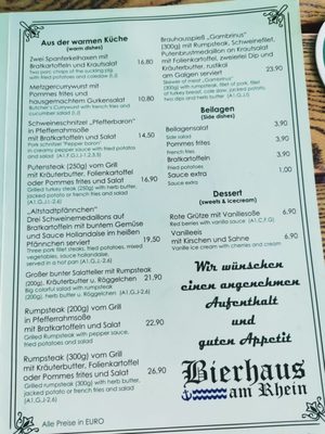 Menu photo 3 Bierhaus am Rhein Cologne, NW Menu photo 3 Bierhaus am Rhein Cologne, NW