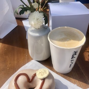 Hook And Press Donuts - Vanilla latte, bananas foster donut. - Donuts Near Me - Santa Barbara, California