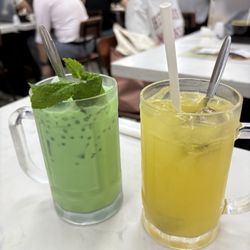 蘇媽.蘇媽馬來西亞茶餐室 - Pandan leaf in coconut milk with tapioca and mint mandarin soda