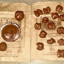 Nelson's Columbia Candy Kitchen - I got a peanut butter chocolate cup, strawberry truffle and raspberry truffle and my friend chocolate covered almonds!