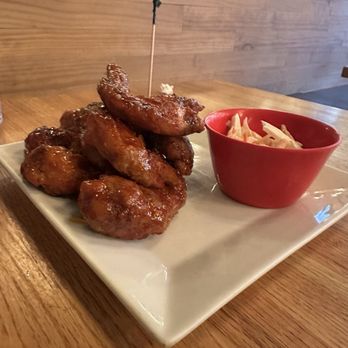 Bonchon Chinatown Chicago - 10 piece wing (Spicy) with a side of coleslaw. - Chicken Wings Near Me - Chicago, Illinois Bonchon Chinatown Chicago - 10 piece wing (Spicy) with a side of coleslaw. - Chicken Wings Near Me - Chicago, Illinois