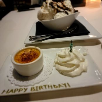 The ChopHouse - Complimentary mini creme brulee. Sweet birthday gesture - Steakhouses Near Me - Gibbsboro, New Jersey The ChopHouse - Complimentary mini creme brulee. Sweet birthday gesture - Steakhouses Near Me - Gibbsboro, New Jersey