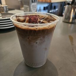 Blueberry cobbler iced latte