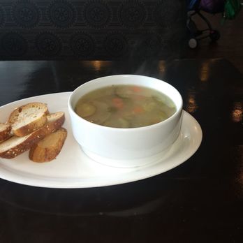 Emma's Bagel Cafe - Koshered Vegetable soup with hard bread - Breakfast & Brunch Near Me - Skokie, Illinois