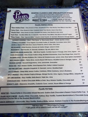 Menu photo 5 Pilars Martini Winter Garden, FL Menu photo 5 Pilars Martini Winter Garden, FL