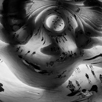 Cloud Gate - You'll see some very strange distortions if you look up from under the silver gate, so please view it from all sides and dimensions - Public Art Near Me - Chicago, Illinois