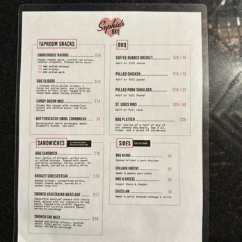 Sophie's BBQ - Menu - Barbeque Near Me - Havertown, Pennsylvania Sophie's BBQ - Menu - Barbeque Near Me - Havertown, Pennsylvania