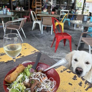 Hughie's - Pork vermicelli and my sweet dog. - Vietnamese Near Me - Houston, Texas Hughie's - Pork vermicelli and my sweet dog. - Vietnamese Near Me - Houston, Texas