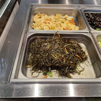 Chef Wang 状元楼 - Cold Apps Bar--Top: tofu sheet and bottom: seaweed salad - Szechuan Near Me - Tucson, Arizona