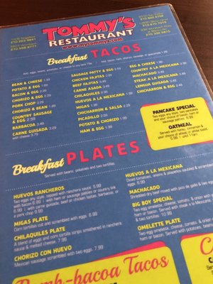 Menu photo 3 Tommy's Restaurant San Antonio, TX Menu photo 3 Tommy's Restaurant San Antonio, TX