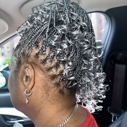African Braids by Cryst - My mom loving her micros