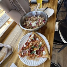 Brussels sprouts salad, Charlie Murphy pizza