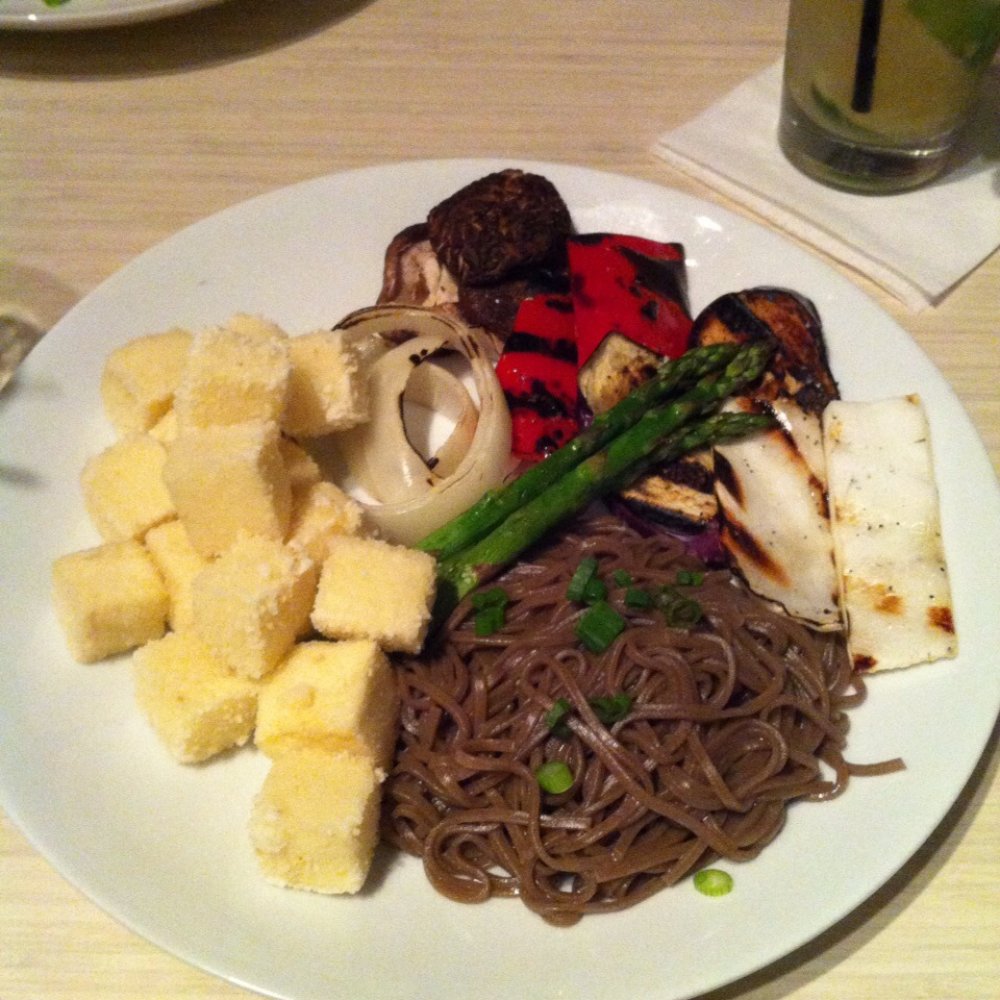 Zen Sushi - Vegetarian entree: tofu, soba noodles, grilled veggies. - Sushi Bars Near Me - Dallas, Texas