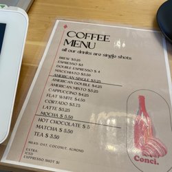Le Conciliabule Lab - Coffee menu