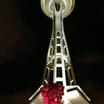 Space Needle - Stark white contrast - Space Needle is beautiful at night, view from Glass Garden! - Landmarks & Historical Buildings Near Me - Seattle, Washington Space Needle - Stark white contrast - Space Needle is beautiful at night, view from Glass Garden! - Landmarks & Historical Buildings Near Me - Seattle, Washington