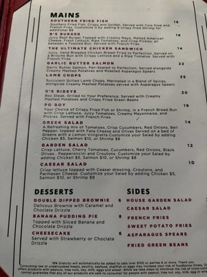 Menu photo 3 B's Wine Bar Missouri City, TX