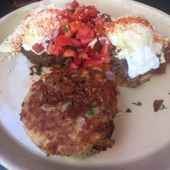 Snooze, an A.M. Eatery - Chilaquiles benedict, totally recommend! - Breakfast & Brunch Near Me - Tustin, California Snooze, an A.M. Eatery - Chilaquiles benedict, totally recommend! - Breakfast & Brunch Near Me - Tustin, California
