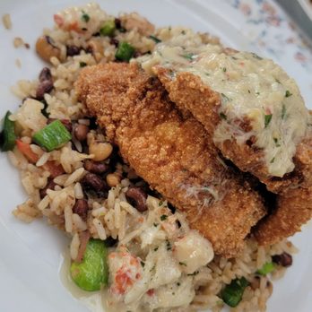 Pennyroyal Station - Fried Catfish w/dirty rice and crawfish sauce. - Comfort Food Near Me - Mount Rainier, Maryland Pennyroyal Station - Fried Catfish w/dirty rice and crawfish sauce. - Comfort Food Near Me - Mount Rainier, Maryland