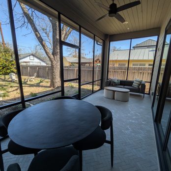 Signature Quality Patios - Screened porch from the inside - Patio Coverings Near Me - Austin, Texas Signature Quality Patios - Screened porch from the inside - Patio Coverings Near Me - Austin, Texas