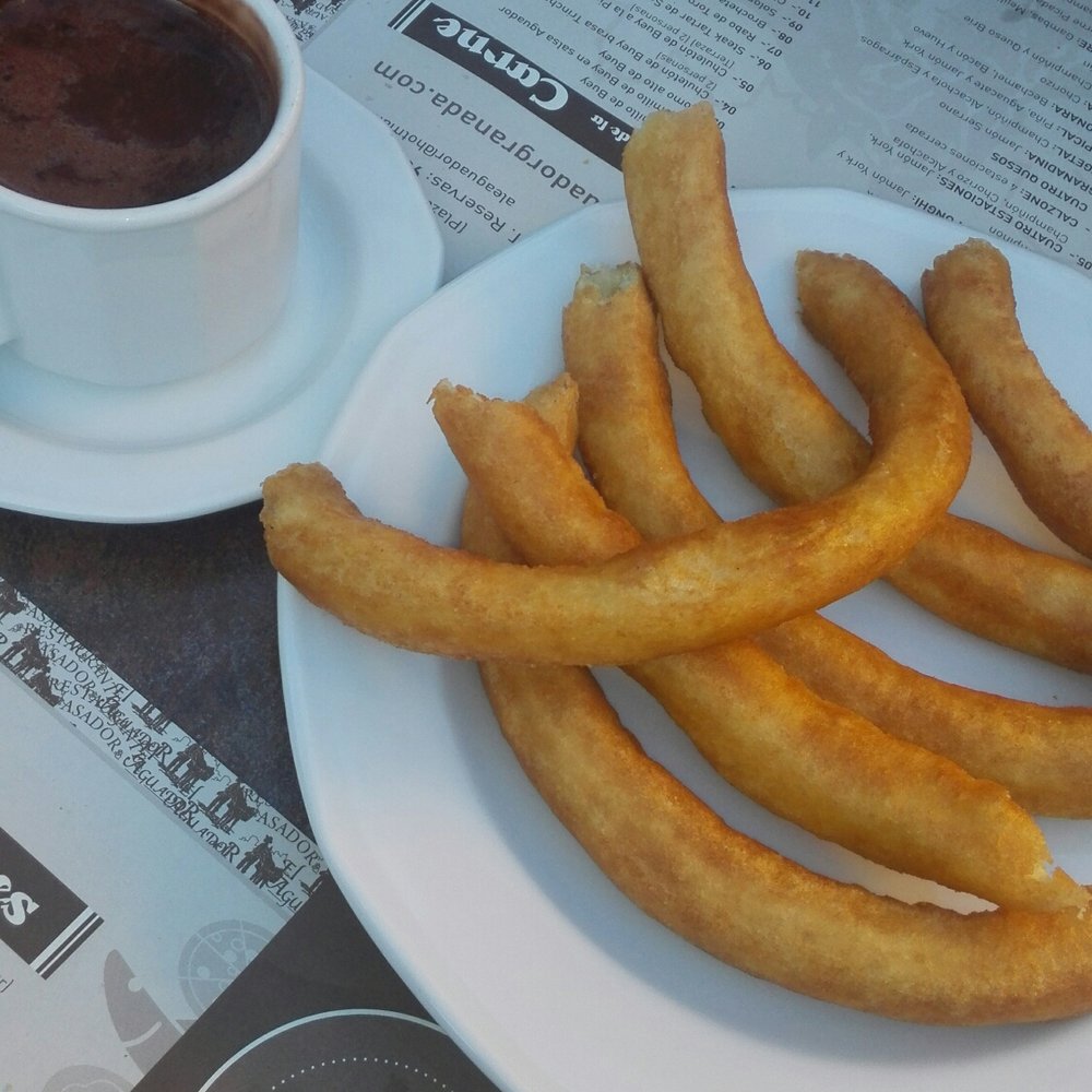 El Aguador - Postre, churros con chocolate - Arroceria / Paella Near Me - Granada, GR El Aguador - Postre, churros con chocolate - Arroceria / Paella Near Me - Granada, GR