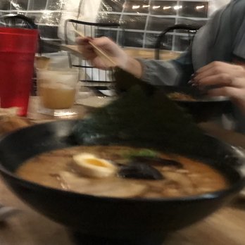 Kuriya - Sorry for the blurry photo but I was excited. This is the tonkotsu ramen - Ramen Near Me - San Antonio, Texas