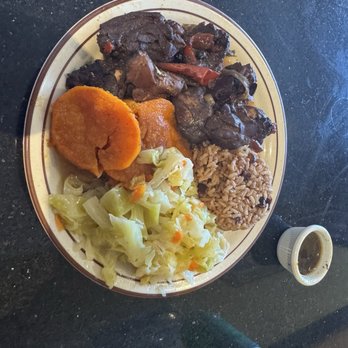 Ocho Rios Grill - Brown stew chicken, yams, cabbage and rice&peas - Caribbean Near Me - Lawndale, California Ocho Rios Grill - Brown stew chicken, yams, cabbage and rice&peas - Caribbean Near Me - Lawndale, California