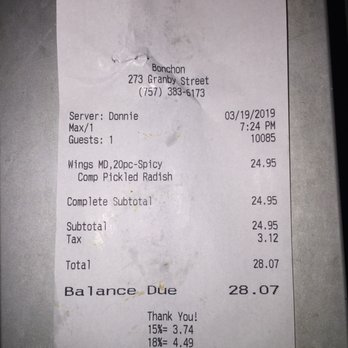 Bonchon Norfolk - Receipt of the incorrect order - Chicken Wings Near Me - Norfolk, Virginia
