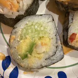 Ordered a shrimp tempura roll. But literally where is the shrimp? Rip off.