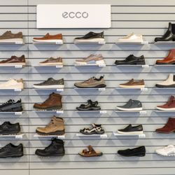 Fit My Feet Orthotics & Shoes - Display of Ecco shoes, boots, and sandals.