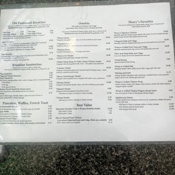 Henry's - Menu - Breakfast & Brunch Near Me - Pooler, Georgia