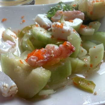Mio Sushi Old Mill - 1/2 eaten Sunomono Salad. Lots of fresh crabmeat. - Japanese Near Me - Bend, Oregon Mio Sushi Old Mill - 1/2 eaten Sunomono Salad. Lots of fresh crabmeat. - Japanese Near Me - Bend, Oregon