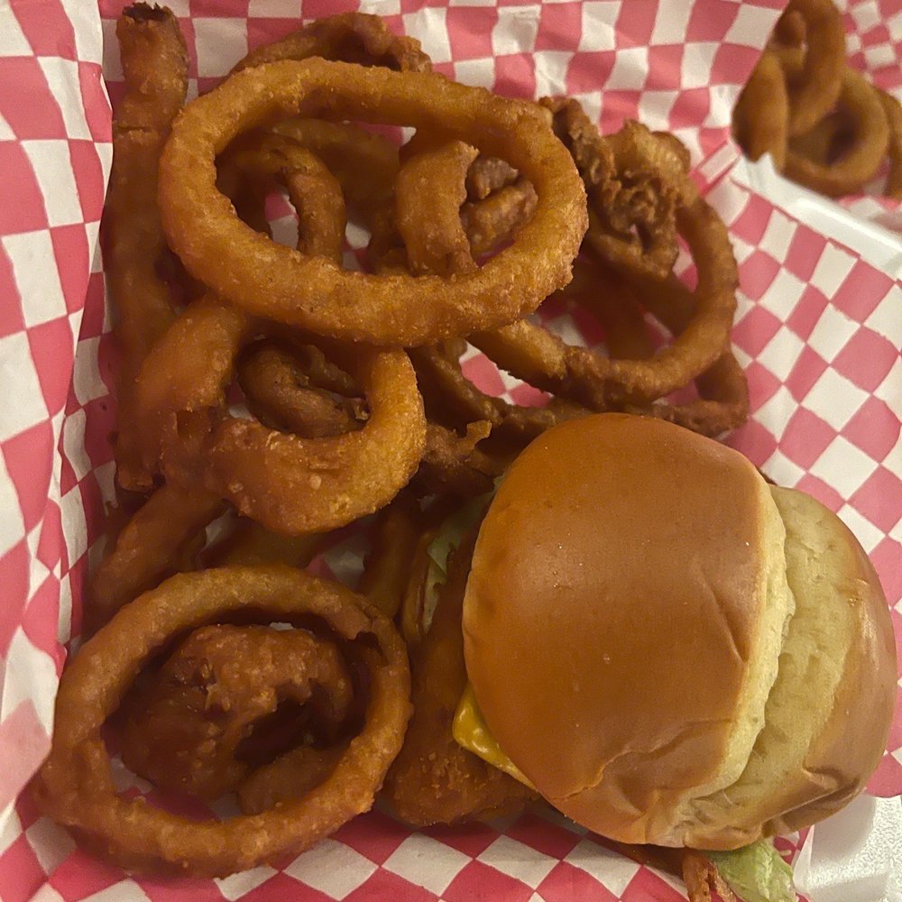 Back Bay's Farmhouse Brewing - Chicken sandwich and rings. - Breweries Near Me - Virginia Beach, Virginia Back Bay's Farmhouse Brewing - Chicken sandwich and rings. - Breweries Near Me - Virginia Beach, Virginia