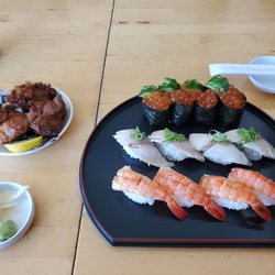 Marra's Way Sushi - Sushi - Ikura, mackerel, shrimp and deep fried chicken!!