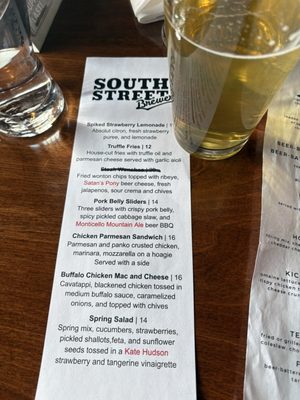 Menu photo 2 South Street Brewery Charlottesville, VA