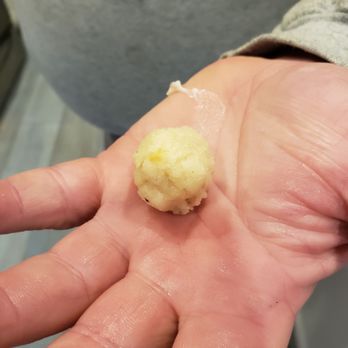 Golden Egg Cafe - Yikes. Hubby rolled the uncooked insides into a dough ball. - Breakfast & Brunch Near Me - Ventura, California