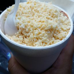 Elote (corn in a cup), $3.24 including tax for 12oz medium.
