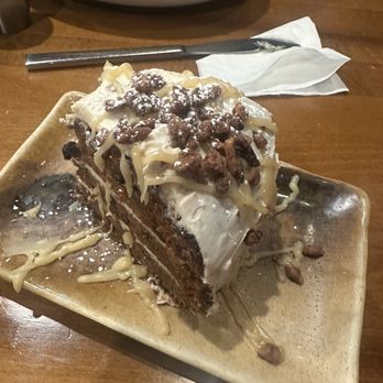 Oak and Barrel - Parmesan crusted chicken and carrot cake. - Steakhouses Near Me - Monticello, Indiana