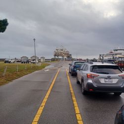 Cedar Island Ferry - In line at Cedar Island for the MV Sea Level
