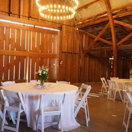 Inside of the barn where dinner was served Inside of the barn where dinner was served