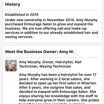 Entourage Salon - Amy Murphy profile - Hair Salons Near Me - Flanders, New Jersey Entourage Salon - Amy Murphy profile - Hair Salons Near Me - Flanders, New Jersey