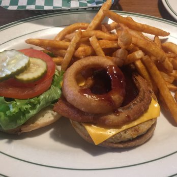 Lumberjacks Restaurant - Western BBQ Veggie Burger (no bacon) - American Near Me - Stockton, California Lumberjacks Restaurant - Western BBQ Veggie Burger (no bacon) - American Near Me - Stockton, California