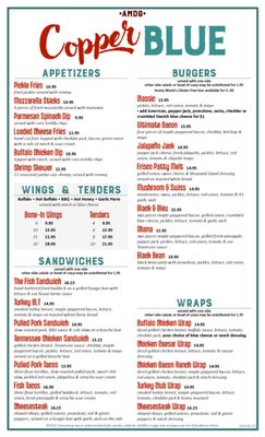 Menu photo 4 Copper Blue Milford, OH