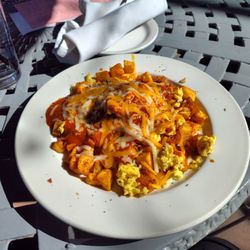 Damacios Bar & Tapas - Loaded Potatoes - the bacon was missing.