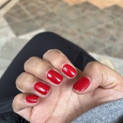 Dazzle Nails - Red, OPI no chip gel with no extensions