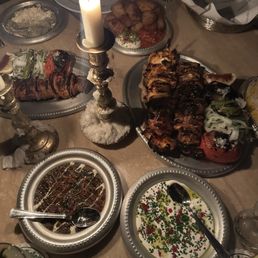 Lamb, potato's, eggplant, chicken and beef. Apparently beef was the best of all the meats Lamb, potato's, eggplant, chicken and beef. Apparently beef was the best of all the meats