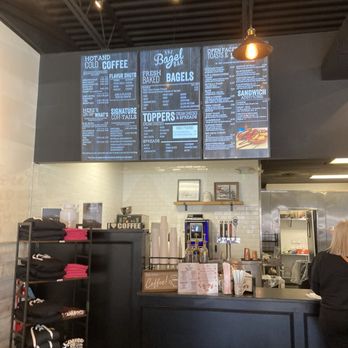 The Bagel Bar - Inside with menu in background - Breakfast & Brunch Near Me - Burlington, Massachusetts The Bagel Bar - Inside with menu in background - Breakfast & Brunch Near Me - Burlington, Massachusetts