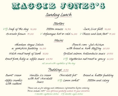 Menu photo 4 Maggie Jones's London, XGL